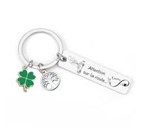 YUANSI Coppia portachiavi uomo donna auto moto regalo San Valentino uomo papà mamma fidanzata marito figlio amico regalo adolescente ragazzo ragazza originale utile attenzione sulla strada