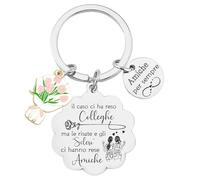 YUANSI Portachiavi Collega Donne Regali per Amica Regalo Colleghi Idee Regalo Uomo Colleghe Amicizia PortaChiavi Regalo per Colleghi Che Va Via Grazie Pensione Regali per Amica Maestra (2)