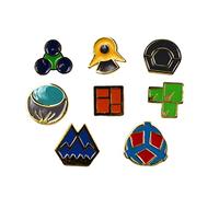 YUANstore Applicabile alla scatola della collezione di badge della generazione 1-6, set da 8 pezzi, regalo per ragazzi e ragazze, Zinco