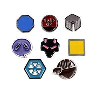 YUANstore Applicabile alla scatola della collezione di badge della generazione 1-6, set da 8 pezzi, regalo per ragazzi e ragazze, Metallo