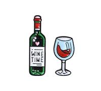 YUANstore Mini Carino Vino E Bicchieri Da Vino Coppia Spille Bottiglia di Vino Rosso Tazza Spille Smalto Pin Badge Per Gli Amanti Migliori Amici Spille