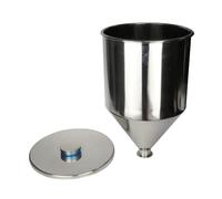 YUANYAO Tramoggia in Acciaio Inossidabile da 2 Litri Tramoggia for Birra Sanitaria Tramoggia for dosaggio di Polvere liquida Alimentatore a Tre Morsetti igienico