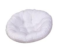 Yuanyifenglin Grande cuscino rotondo per sedia, spesso cuscino per sedia a dondolo da esterno, in rattan, per sedie sospese, 60 x 60 cm (bianco)