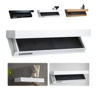 YUANYINSM Scaffale Magic Flap con scomparto segreto, mensola con scomparto nascosto, mensole sospese con cassetto, mensola portaoggetti segreta da parete per casa o ufficio (bianco)