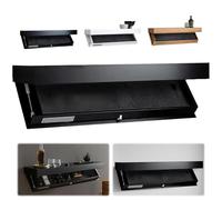 YUANYINSM Scaffale Magic Flap con scomparto segreto, mensola con scomparto nascosto, mensole sospese con cassetto, mensola portaoggetti segreta da parete per casa o ufficio (nero)