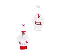 YUANYIYS Set di 2 coperture per bottiglie di vino, cappello da chef natalizio e abiti in tessuto, per decorazioni natalizie, accessori per bar e tavolo da pranzo, Colore unico, Taglia unica