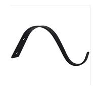 YUANYIYS Supporto da parete a forma di S da 11,4 cm, staffa decorativa in ghisa per appendere piante da interni ed esterni (nero)