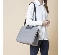 YUANYOULI Donne di Tela Sacco di Carta A4 capacità Valigetta Super Grande per Borse per Portatili Mamma Donne 15 Spalla Messenger Bag,Grigio