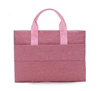 YUANYOULI Semplici Borse Borse per Notebook Cartella del Computer Portatile di Affari di Stile Unisex della Tela di Canapa, Sacchetto Impermeabile agenzia di Viaggi con l'acqua,Rosa