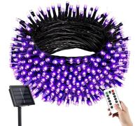 YUANYUYING Lumières de Noël solaires avec télécommande, 102M 800LED Lumières à chaînes alimentées par le soleil (viola)