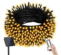 YUANYUYING Lumières de Noël solaires avec télécommande, 102M 800LED Lumières à chaînes alimentées par le soleil (Bianco caldo)