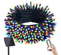 YUANYUYING Lumières de Noël solaires avec télécommande, 22M 200LED Lumières à chaînes alimentées par le soleil,fées extérieures imperméables pour arbre, clôture et toit (colorato)