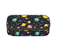 YUAOEUR Astuccio di grande capacità, astuccio portatile per matite e pennarelli, borsa resistente per cancelleria, forniture per il rientro a scuola per ragazzi, ragazze, scuola e ufficio, Universo