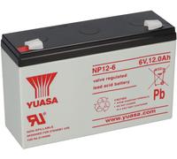 Yuasa Batteria Al Piombo NP12-6 Pb 6V 12Ah VdS Faston 6,3 Batteria Al Piombo
