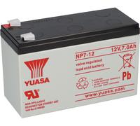 Yuasa Batteria Al Piombo NP7-12 Pb 12V 7Ah VdS, Faston 4,8mm