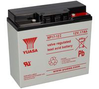 Yuasa Batteria Piombo NP17-12I Pb 12V 17Ah VdS, M5 Filettatura Interna
