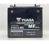 Yuasa battery YTX14-BS | Batteria di ricambio da moto per Piaggio BEVERLY CRUISER 500 2007/2012