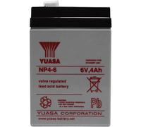 Yuasa NP4-6 Batteria al piombo 6 V 4 Ah Piombo-AGM (L x A x P) 70 x 106 x 47