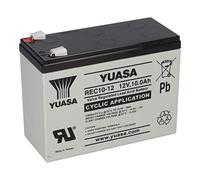 Yuasa REC10-12 - Batteria al piombo 12 V, 10 Ah, 6,3 mm, Faston estremamente resistente ai cicli, compatibile WP10-12SE MP10-12S MP10-12C