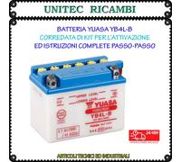 YUASA YB4L-B Batteria moto scooter vespa 12v 4,2Ah 45A con istruzioni complete