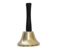 Yuattory Campana a Mano in Acciaio Dorato, Allarme Di Chiamata Forte, Amori di Famiglia, Campane Musicali, Campanelli di Mucca con Maniglia di Bastone-A