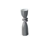 Yuattory Candelabro girevole a strisce bianche e nere, ornamento in resina, decorazione tavolo da pranzo, portacandele irregolare, supporto A