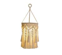 Yuattory Paralume Boho, Lampada a sospensione Boho Lampada a sospensione in macramé fatta in luce a sospensione plug-in, luci a sospensione boemie