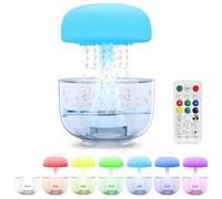 Yuattory Umidificatore Cloud Rain per acqua, diffusore di olio per aromaterapia Cloud Rain con luce LED a 7 colori per casa ufficio