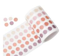 YUBBAEX Morandi - Adesivi rotondi Washi Tape da 5/16", 1250 punti, per bullet journal, planner, scrapbooking, 6,5 x 2,5 m (bacca corallo)