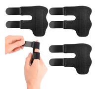 YUBBYSTU 3 Pezzi Tutore Dito Regolabile Traspirante, Supporto di Mano Splint Dito per Allevia il Dolore,Può essere usato per artrite, tendinite, torsione, frattura e frattura (nero)
