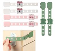 YUBBYSTU 6 Pezzi Sicurezza Cassetti,Chiusure Sicurezza per Armadietto,Regolabili Chiudi Cassetti, Blocca Ante per Armadio,Frigorifero,Cassetti,Forni,- Robuste e Durevoli