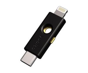 Yubico - YubiKey 5Ci - Chiave di sicurezza con autenticazione a due fattori per Android/PC/iPhone, dotata di connettori duali per connettori Lightning e USB-C - Certificazione FIDO