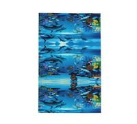 YUBVCF Asciugamani da cucina a nido d'ape con stampa di vita marina, 40,6 x 66 cm, super assorbenti per la pulizia