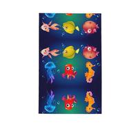 YUBVCF Asciugamani da cucina con stampa di vita marina a nido d'ape, 40,6 x 66,6 cm, super assorbenti per la pulizia