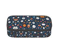 YUBVCF Astuccio portapenne per studenti, ragazzi e ragazze, con scomparti multipli e resistenti, per sport, gioco di baseball, Nero , Taglia unica, Organizer per borse