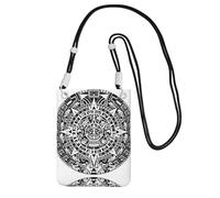 YUBVCF Borsa a tracolla con calendario Maya Fine del Mondo, piccola borsa a tracolla per telefono, adatta a tutti i telefoni cellulari, da utilizzare per corsa, passeggiate, ciclismo, Nero , Taglia