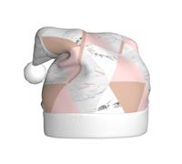 YUBVCF Buon Natale di promozione di stampa del marmo dell'oro e del rosa, cappello della benna di tema, cappucci di sole svegli per le esibizioni della