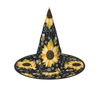 YUBVCF Cappello di Halloween delle donne di stampa delle api del girasole per il cappello di Halloween del panno di Oxford di Cosplay per le feste in