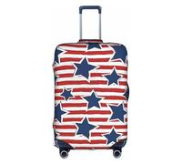 YUBVCF Copertura per bagagli, grande, con stampa a stelle rosse e bianche, protezione antipolvere elastica per bagagli da 45,7 a 81,7 cm, bianco, S