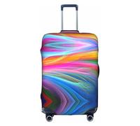 YUBVCF Copertura per bagagli grande con stampa arcobaleno oceano,Coperture per valigie,Protezione antipolvere elastica per bagagli da 18 a 32 pollici, bianco, M