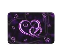 YUBVCF Fashional - Tappetino da bagno con stampa di cuori viola, in terra di diatomee, antiscivolo, per cucina, bagno, pavimento, facile da pulire
