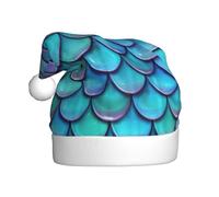 YUBVCF Mermaid Teal Fish Scale Stampa Promozione Buon Natale,Cappello A Tema Secchiello, Cappellini Da Sole Carino Per Adulti Spettacoli Stage