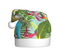 YUBVCF Piante Tropicali E Pappagalli Stampa Promozione Buon Natale,Cappello A Tema Secchiello, Carino Sun Caps Per Adulti Spettacoli