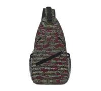 YUBVCF Programmatore Programmazione Codice Stampa Moda Sling Bag Per Gli Uomini Petto Spalla Zaino Crossbody Motocycle Daypack Per Viaggi Escursioni, Nero , Taglia unica