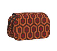 YUBVCF Shining Overlook - Custodia per penne a conchiglia a doppio strato, per ragazzi e ragazze, resistente, con cerniera, per la scuola, Nero , Taglia unica, Organizer per borse