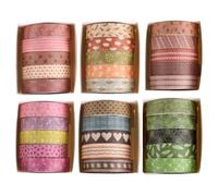 YUBX 30 rotoli Washi Tape Set Nastro Decorativo per Fai da Te, diari proiettili, pianificatori, Scrapbooking, Confezioni (foreste arcobalene)