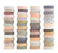 YUBX 60 rotoli Modelli di base Washi Tape Set Magrissimo Eleganza geometrica Nastro Decorativo per Fai da Te, diari proiettili, pianificatori, Scrapbooking, Confezioni