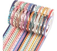 YUBX Magrissimo Oro Washi Tape Set Masking Tape Nastro Decorativo per Fai da Te, Artigianato, Confezioni Regalo, Accessori per Album di Ritagli 3mm di Larghezza 24 rotoli (Skinny 24)