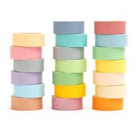 YUBX Pastello Washi Tape Set 20 Rotoli Macaron Nastro Adesivo Decorativo Coprente per lavoretti di Fai da Te, diari, Biglietti, Schizzi