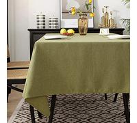 YUCFS Tovaglia 170x300 cm Tovaglia con Nappe Tovaglia Lavabile in Cotone e Lino Tessuto Impermeabile Tovaglia Rettangolare Grande per Cucina, Pranzo, Festa